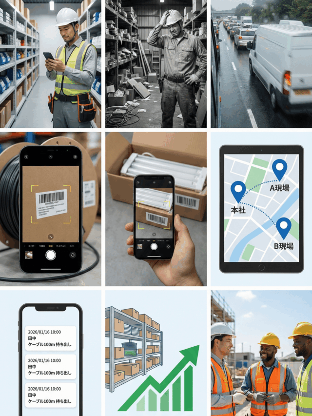 電気工事の事務作業と現場の在庫管理を劇的に変える方法